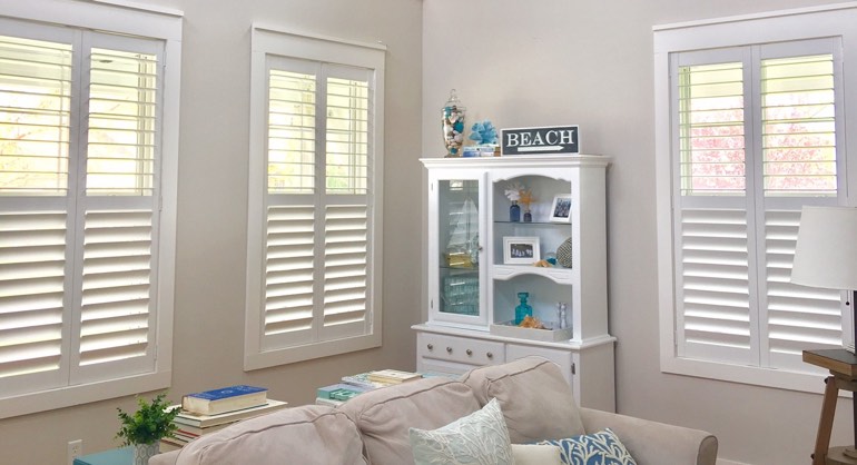 Bluff City TN shutters in living room